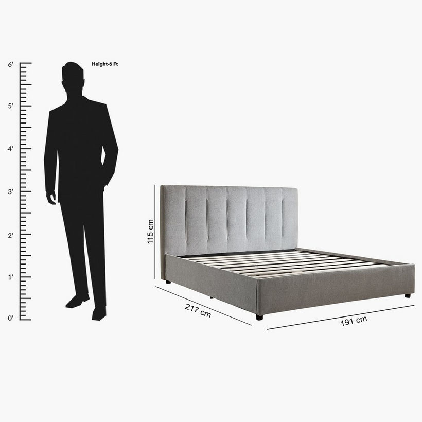 Movo Patara Ozon Upholstered Queen Bed - 160x200 cm - Image 10
