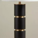 Bremer Metal Table Lamp with Linen Shade - 34x59 cm