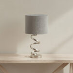 Bremer Metal Table Lamp with Linen Shade - 30x55 cm