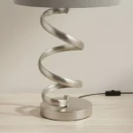 Bremer Metal Table Lamp with Linen Shade - 30x55 cm