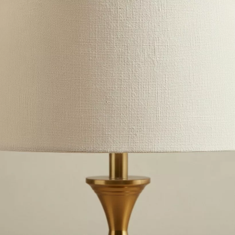 Bremer 2-Piece Metal Table Lamp Set with Linen Shade - 33x60 cm - Image 4