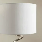 Bremer Metal Floor Lamp with Linen Shade - 35x156 cm