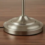 Bremer Metal Floor Lamp with Linen Shade - 35x156 cm