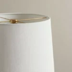 Bremer Metal Floor Lamp with Linen Shade - 40x152 cm