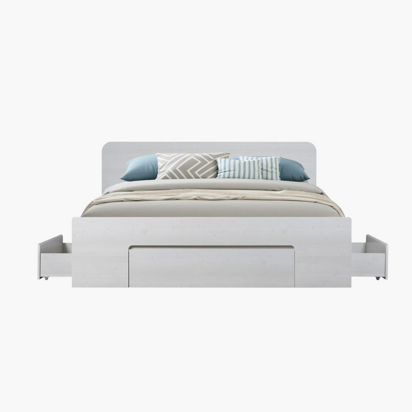 Movo Cervo King Bed with 3 Drawers - 180x200 cm - Image 3