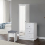 Movo Cervo Dresser with Mirror and Cushion Stool