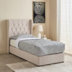 Curvy Chester Single Upholstered Bed - 90x200 cm