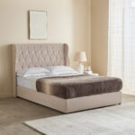 Curvy Chester Queen Upholstered Bed - 140x200 cm