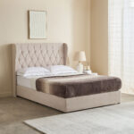 Curvy Chester Queen Upholstered Bed - 160x200 cm
