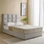 Curvy Rubik Twin Upholstered Bed - 120x200 cm