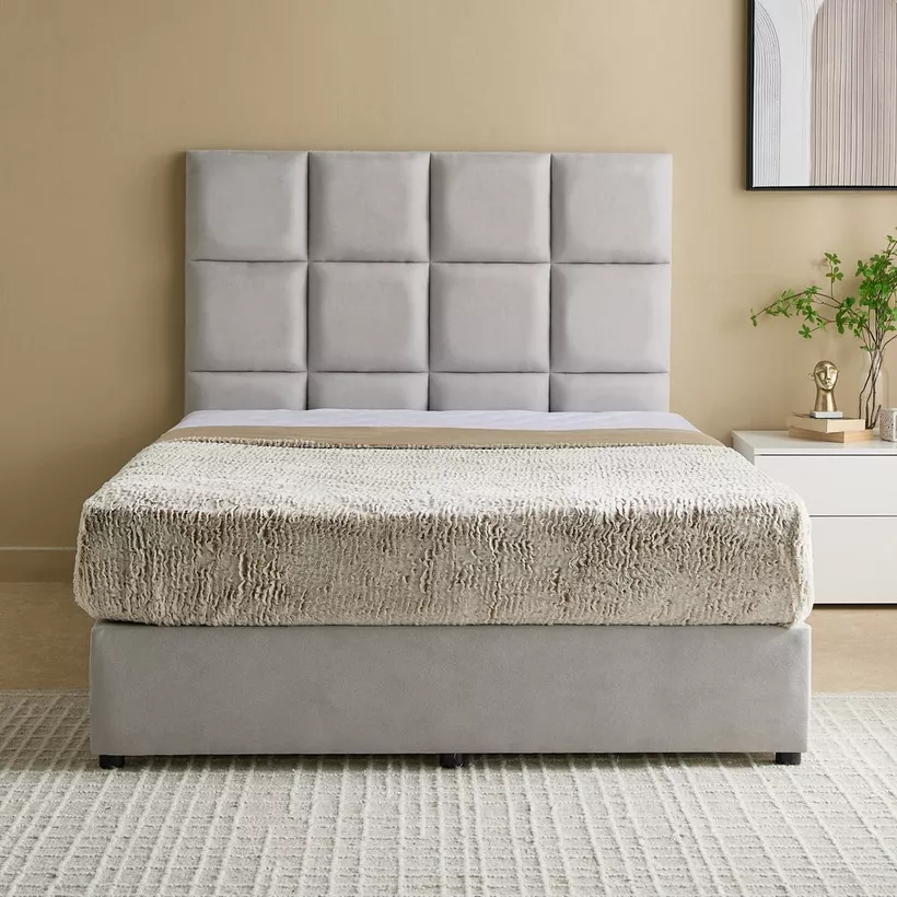 Curvy Rubik Twin Upholstered Bed - 120x200 cm - Image 4