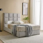 Curvy Rubik Twin Upholstered Bed - 120x200 cm