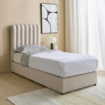 Curvy Haze Upholstered Single Bed - 90x200 cm