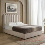 Curvy Haze Upholstered Queen Bed - 160x200 cm