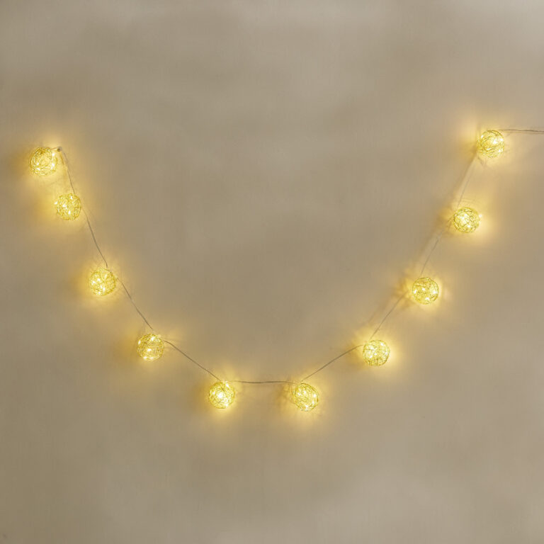 Elio 50 LED Warm White 2AA Metal Ornament String Light - 1.35 M