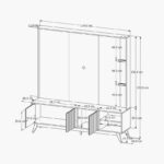 Movo Remington Wall Unit Upto 75 Inches with LED Light