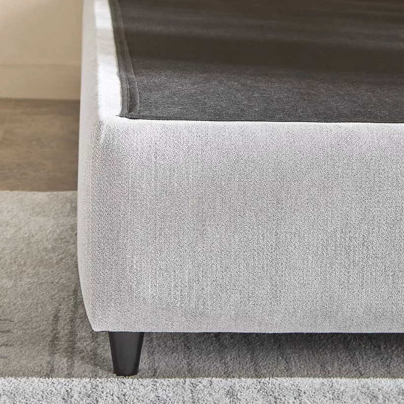 Ivory Upholstered Single Bed Base - 90x200 cm - Image 5