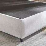 Ivory Upholstered Single Bed Base - 90x200 cm