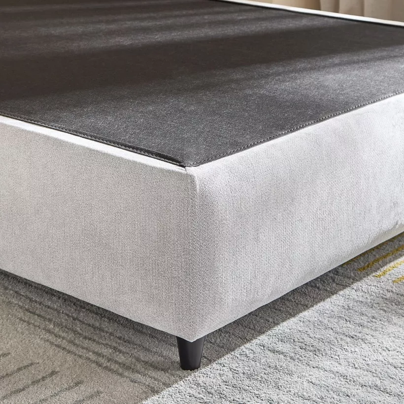 Ivory Upholstered Single Bed Base - 90x200 cm - Image 6