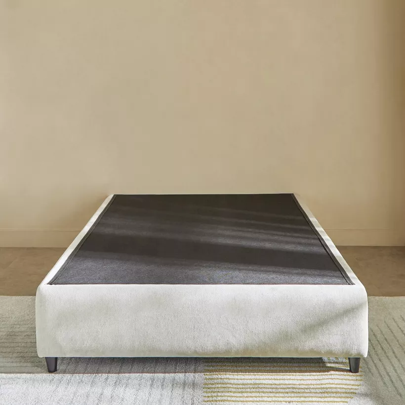 Ivory Upholstered Twin Bed Base - 120x200 cm - Image 4