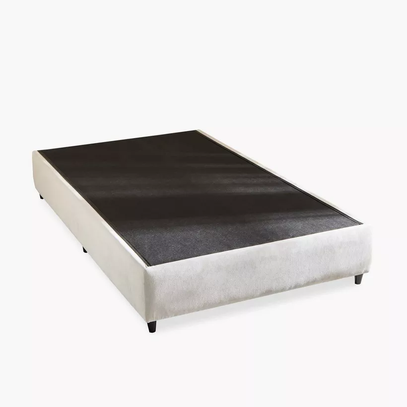 Ivory Upholstered Twin Bed Base - 120x200 cm - Image 9