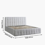Island Stonia Upholstered King Bed - 180x200 cm