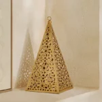 Arabesque Zaynah Metal Cutwork Candleholder - 15x15x28 cm