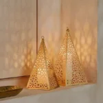 Arabesque Zaynah Metal Cutwork Candleholder - 15x15x28 cm
