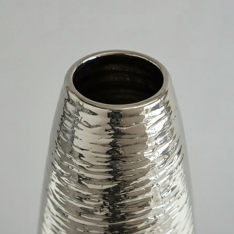 Aurum Sansa Duke Ceramic Textured Vase - 13x13x43.5 cm - Image 3