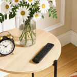 Movo Lola Round End Table with Shelf