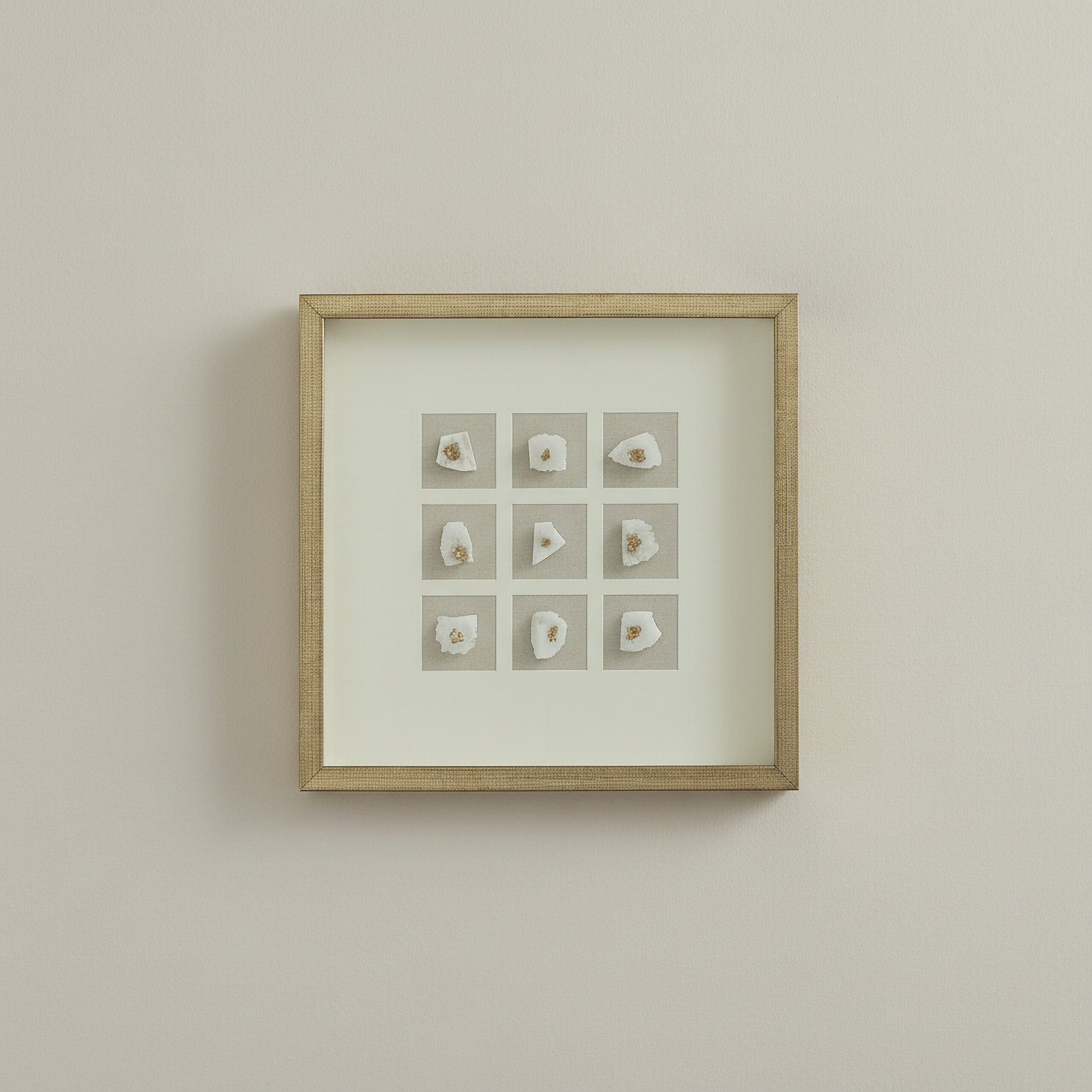 Umber Olivia Luxe Crystal Shadow Box with Frame - 50x50 cm