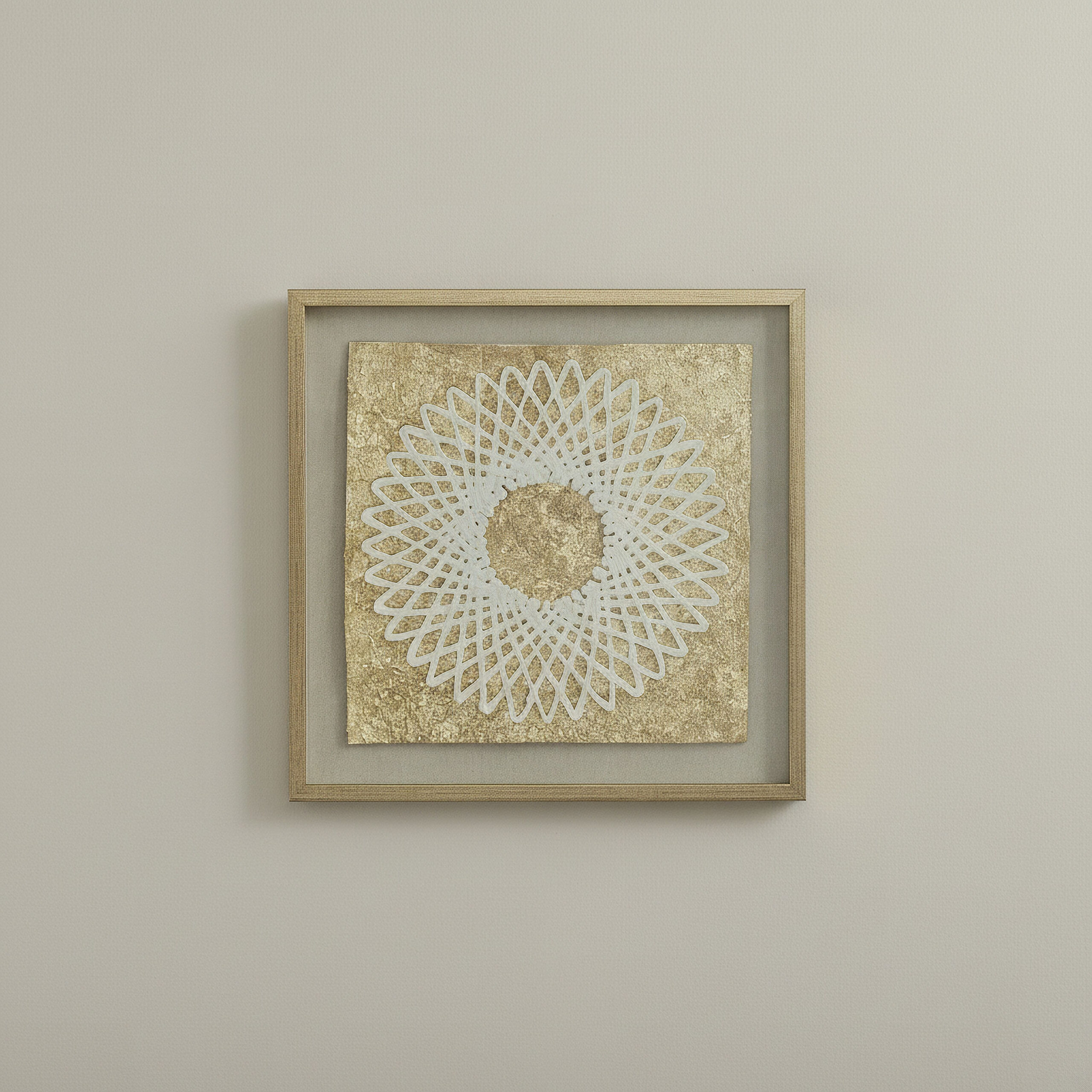 Aurum Olivia Luxe Paper Shadow Box with Frame - 60x60 cm