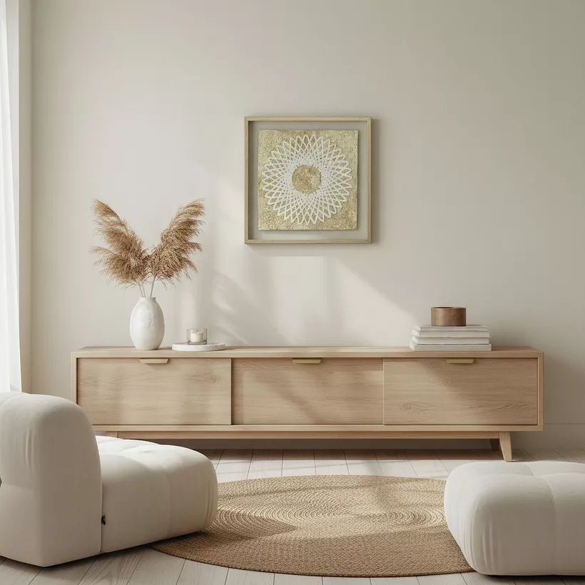 Aurum Olivia Luxe Paper Shadow Box with Frame - 60x60 cm - Image 5