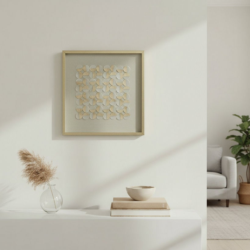 Olivia Luxe Shell Framed Shadow Box - 60x60 cm - Image 4