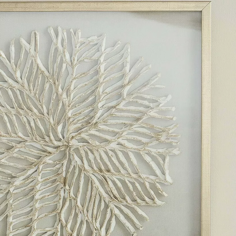Umber Olivia Luxe Paper Shadow Box with Frame - 60x60 cm - Image 3