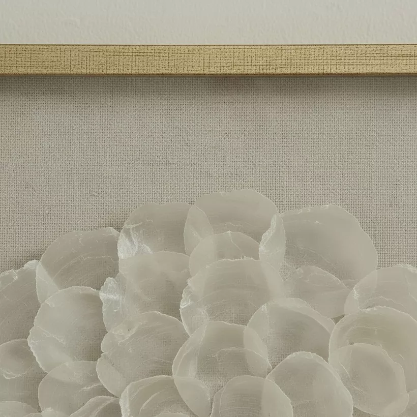 Monochrome Olivia Luxe Shell Shadow Box with PS Frame - 60x60 cm - Image 3
