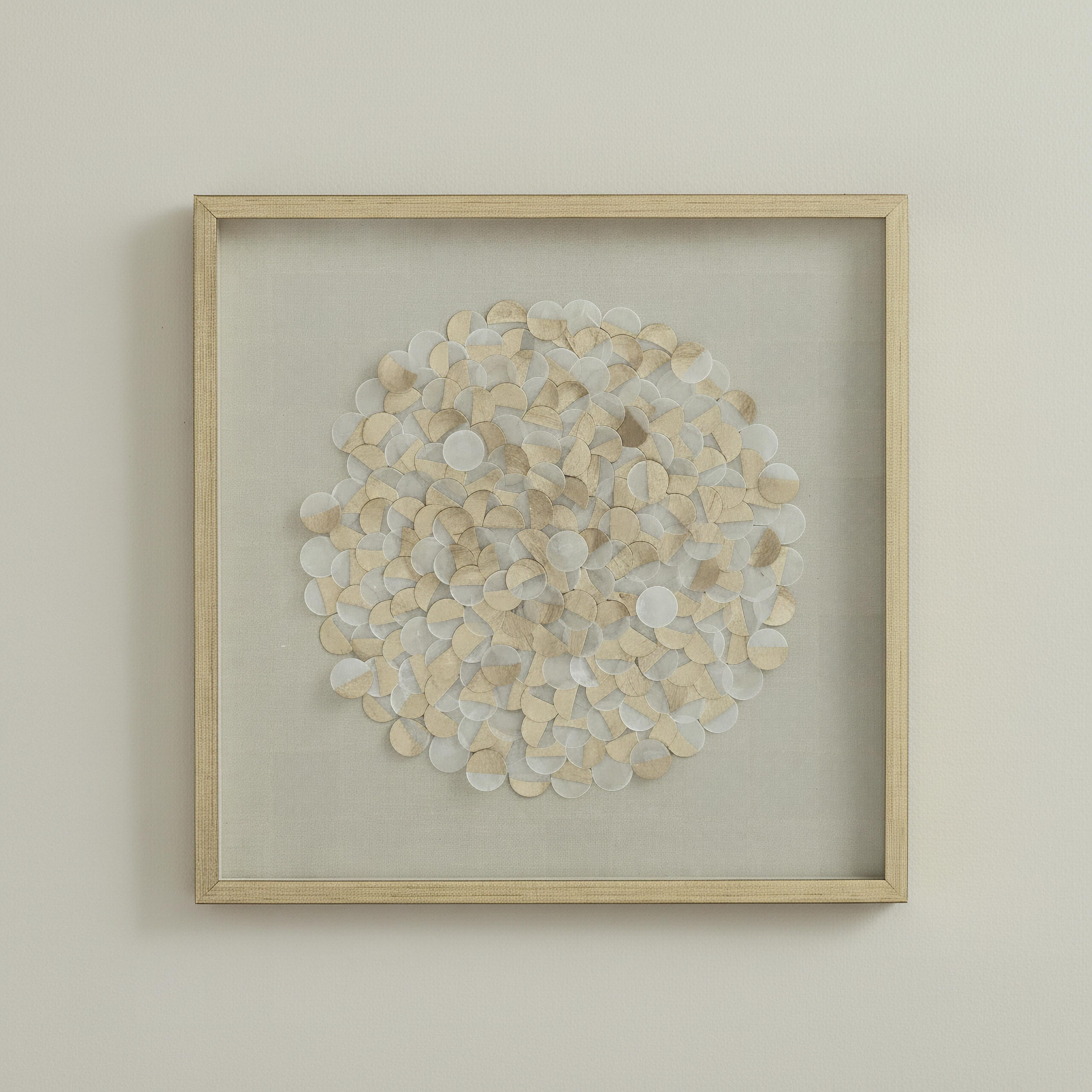 Umber Olivia Luxe Shell Shadow Box with PS Frame - 60x60 cm