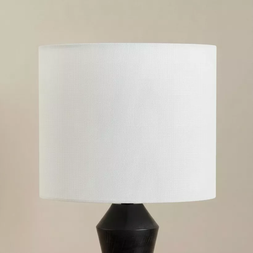 Pearson Marble Table Lamp with Linen Shade - 17.7x36 cm - Image 4