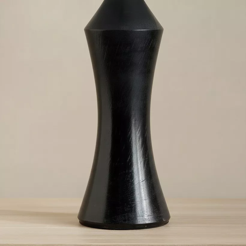 Pearson Marble Table Lamp with Linen Shade - 17.7x36 cm - Image 5