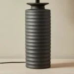 Pearson Ceramic Table Lamp with Linen Shade - 38x66.5 cm
