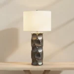 Pearson Ceramic Table Lamp with Linen Shade - 40x81.2 cm
