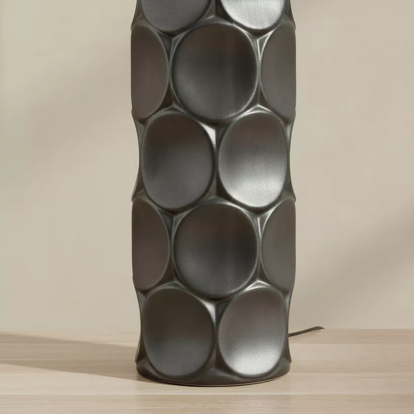 Pearson Ceramic Table Lamp with Linen Shade - 40x81.2 cm - Image 5