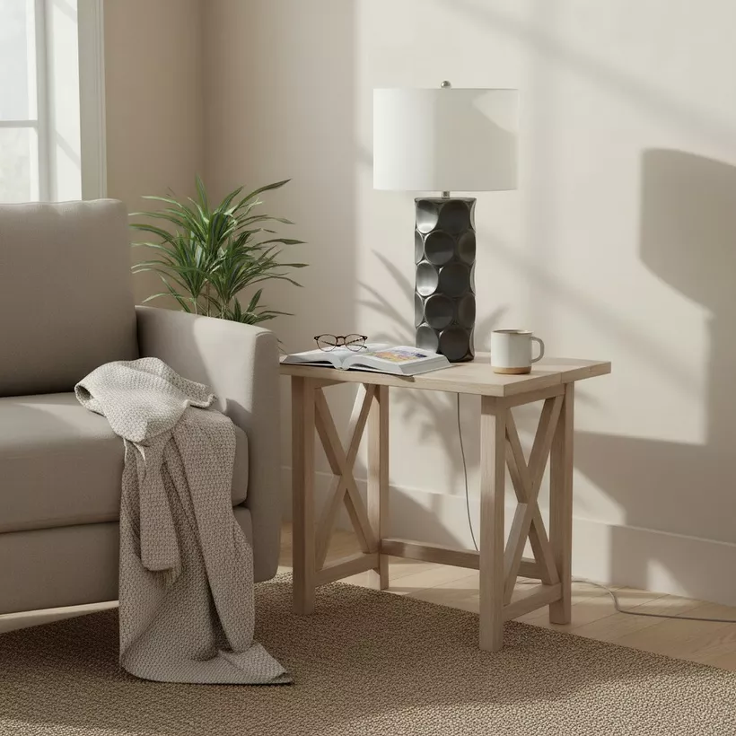 Pearson Ceramic Table Lamp with Linen Shade - 40x81.2 cm - Image 6