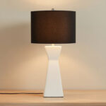 Pearson Ceramic Table Lamp with Linen Shade - 40x83.8 cm