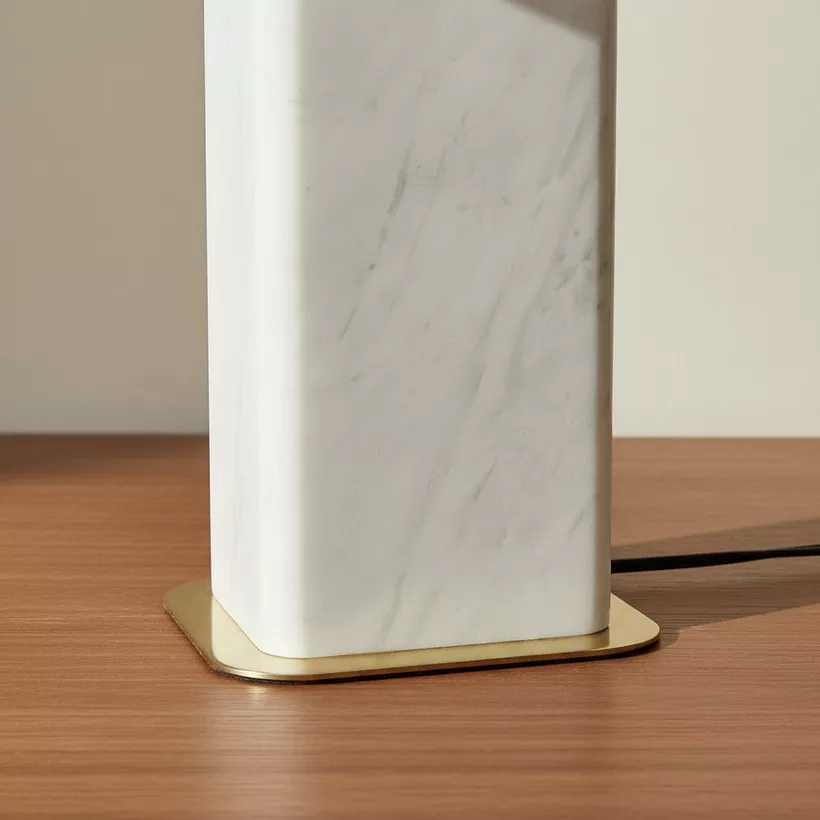 Pearson Marble and Metal Table Lamp - 33x60 cm - Image 5