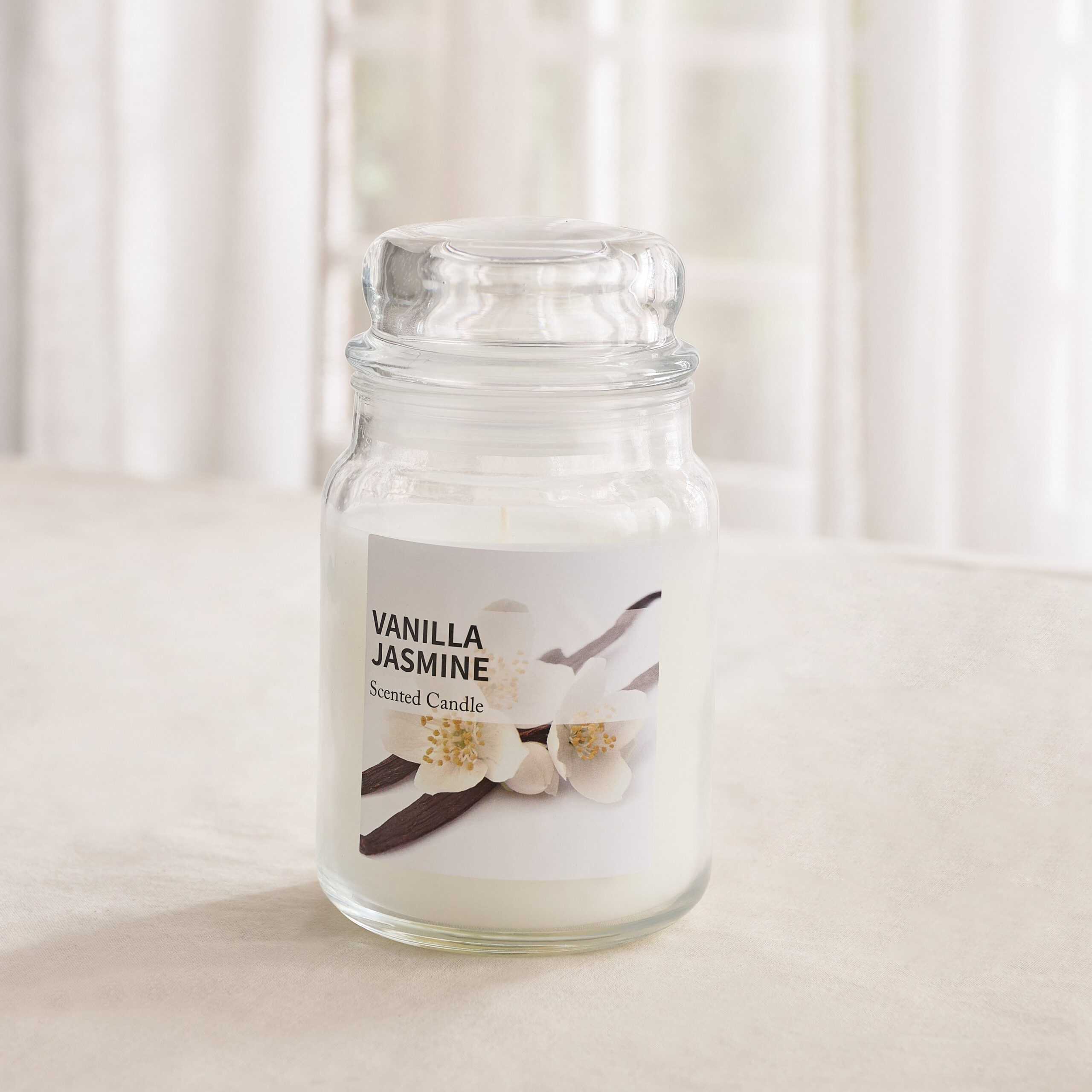 Qara Colonial 530 gm Vanilla Jasmine Scented Jar Candle - 9.5x13 cm