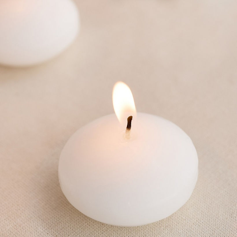 Qara Vanilla Jasmine Scented Floating Candle Nugget - Set of 6 - Image 4