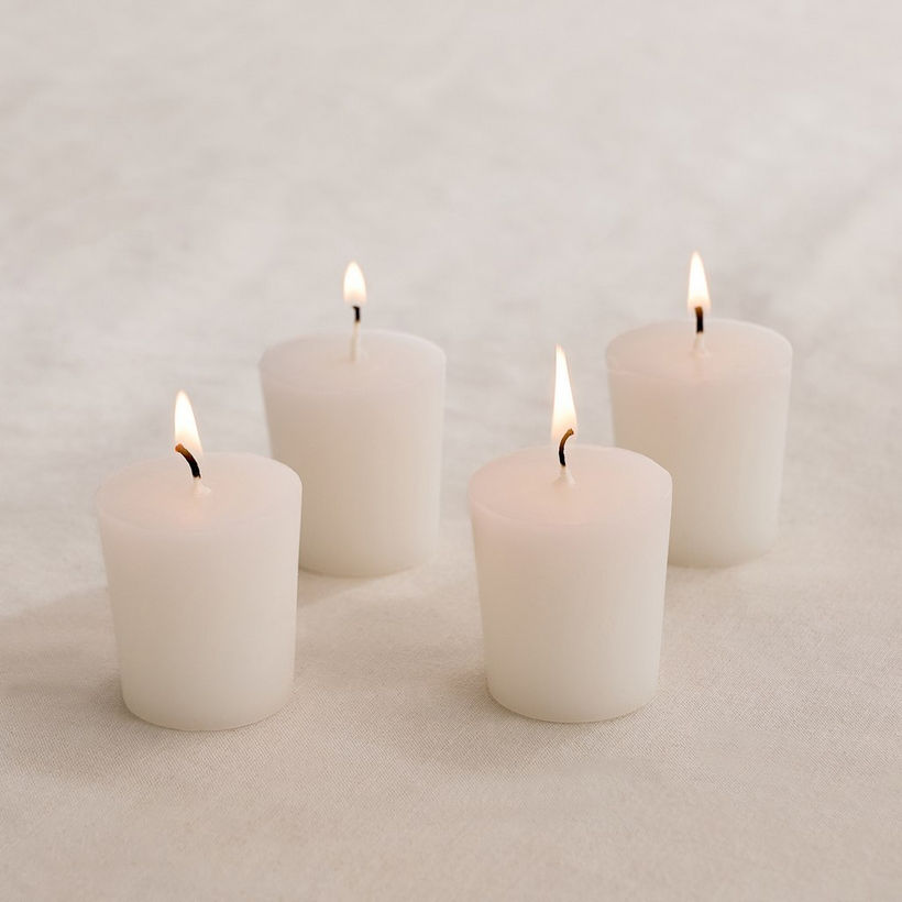 Qara Vanilla Jasmine Scented Votive Candle - Set of 4 - Image 3