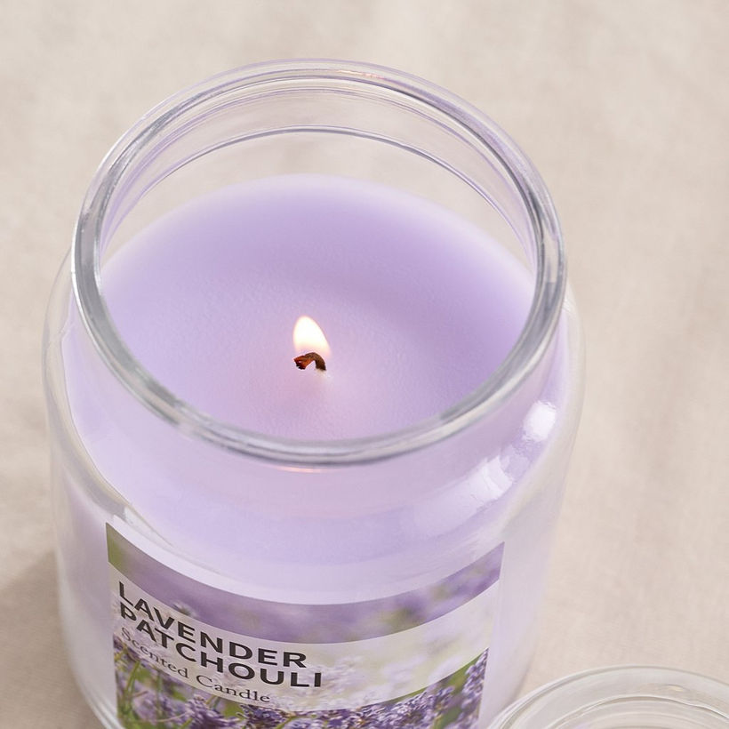 Qara Colonial 530 gm Lavender Patchouli Scented Jar Candle - 9.5x13 cm - Image 4