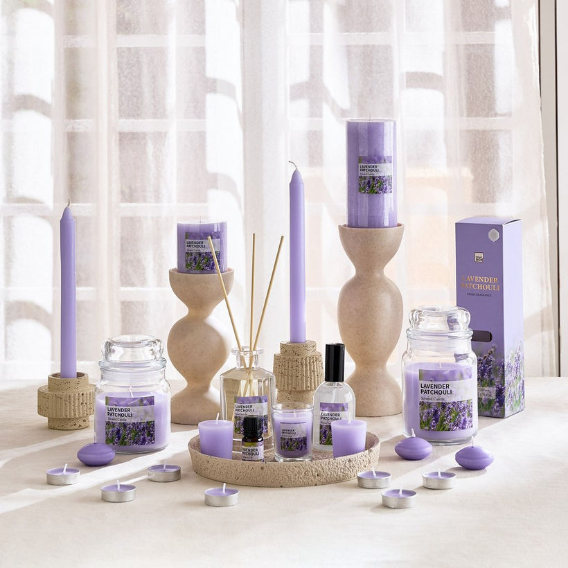 Qara Lavender Patchouli Scented Votive Candle - Set of 4 - Image 5